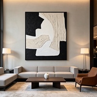 Peinture à l'huile et acrylique abstraite texturée 3D faite à la main sur toile, 100% peinte à la main, avec cadre, décoration murale créative pour la maison