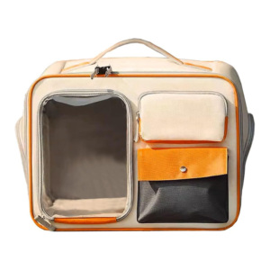 Bán buôn nhà máy sang trọng không thấm nước vuông Oxford dây kéo Pet Dog Carry Ba lô tàu sân bay túi ví - Product Image 1