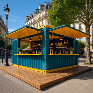 Café-bar en conteneur maritime, café-bar pop-up, restaurant mobile design moderne, club de plage - Product Image 1