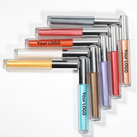 Lady Girl Makeup Wholesale Fashion New High Pigment Vegan Quick-drying 12 Color Logo Custom Shimmer Liquid Eye Shadow Daily