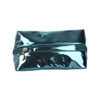 Vente en gros de trousse cosmétique indienne intelligente de luxe pochette de maquillage logo personnalisé sac cosmétique triangle en pu imperméable à l'eau de qualité supérieure