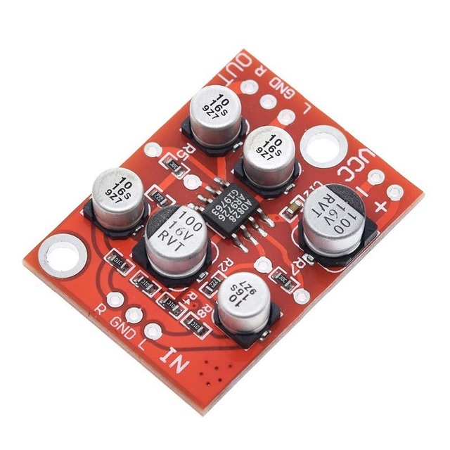 AD828 Dynamic Microphone Stereo Front Amplifier Audio Amplifier Module DIY Audio Retrofit Accessories