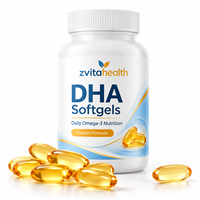 Gélules de DHA à marque privée, supplément d'huile de poisson Oméga-3, fabricant OEM, formule personnalisée pour la nutrition quotidienne, approvisionnement en vrac