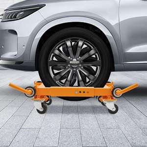 Gato de vehículo de acero, rueda de posicionamiento de 4 palancas, carro tipo palanca Go Jack <span class=keywords><strong>para</strong></span> <span class=keywords><strong>mover</strong></span> automóviles, carro en movimiento - Product Image 6