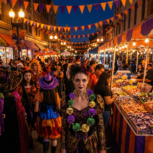 Collier de <span class=keywords><strong>carnaval</strong></span> de 44 pouces |   Perles géantes en plastique durable, idéales pour les carnavals, Halloween, les festivals et la décoration de défilés - Product Image 6