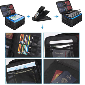 महत्वपूर्ण दस्तावेजों और प्रमाणपत्रों के घर के भंडारण के लिए वाटरप्रूफ और फायरप्रूफ पोर्टेबल ट्रैवल आयोजक लॉक फ़ाइल बैग - Product Image 4