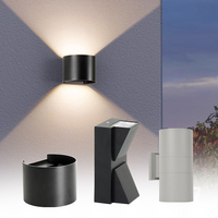 Lampe murale LED extérieure étanche IP66 5W 10W en aluminium cylindrique avec verre trempé – Offre Spéciale