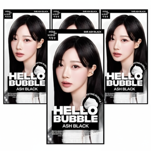 Mise-en-scene Hello Bubble Ash Tinta per Capelli Nera, Confezione da 4, Prodotto Scontato - Product Image 1