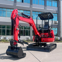 Pengiriman Gratis Excavator Mini Yovve Mesin Kubota Epa 2.5 Ton Crawler Micro Digger 1 Ton 2 Ton Excavator Kecil Pertanian untuk Dijual