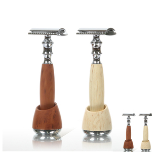 Premium quality bamboo handle Shaving safety razor double edge private label safety razors with blades for men