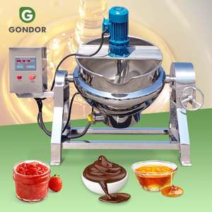 หม้อต้มน้ำเชื่อมแบบตั้งพื้นสองชั้น ขนาด 20 ลิตร พร้อมระบบทำความร้อนด้วยไฟฟ้า/แก๊ส และระบบผสม - Product Image 1