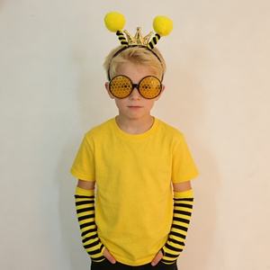 Disfraz de Abeja Pafu de 3 Piezas, Conjunto de Accesorios de Disfraz de Abeja, Diadema de Abeja, Gafas de Panal, Guantes a Rayas, Conjunto de Disfraz de Abeja - Product Image 3