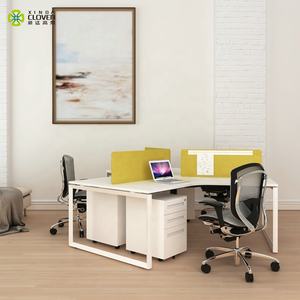 オフィス家具120度L字型ワークステーション3人用オフィステーブル - Product Image 2