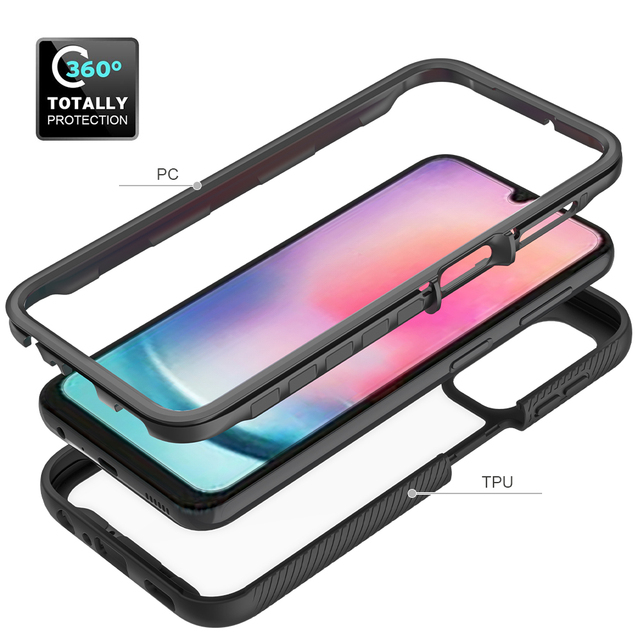 Hot Selling Shockproof Armor Cases Back Cover Anti-fall Mobile Phone Case for Samsung Galaxy A24