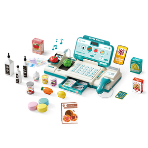 Juego de 49 Piezas de <span class=keywords><strong>Caja</strong></span> <span class=keywords><strong>Registradora</strong></span> para Supermercado, <span class=keywords><strong>Juguete</strong></span> de Escaneo, Calculadora, Lector de Tarjetas, Micrófono, Juego de Imitación - Product Image 3