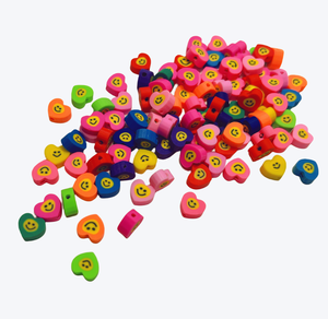 Vente en gros Offres Spéciales 10*5mm Love Face Polymer <span class=keywords><strong>Soft</strong></span> Clay Bead pour <span class=keywords><strong>Fimo</strong></span> Handmade Neckchain Beads - Product Image 1