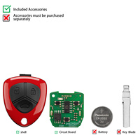 Fournitures de serrurier KEYDIY KD, télécommande universelle à 3 boutons de type B17-3 pour Ferrari, couleur rouge