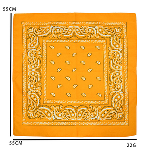 KUACHI Factory Direct Sales Wholesale Polyester Square Custom Paisley Bandanas Hip Hop Street Dance Custom <strong>Bandana</strong> With Logo - Product Image 2