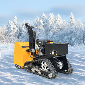 Новый дизайн, электрический 4-тактный снегоуборщик с дистанционным управлением, промышленный, коммерческий, для сильного снега, умная машина для уборки с резиновыми гусеницами, зимний вариант - Product Image 6