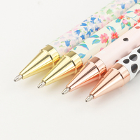 Fabricant stylo fleur de transfert de chaleur motif personnalisé logo dame stylo gel