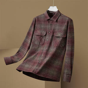 Printemps et automne nouvelle grande taille hommes chemise à manches longues potelé ample décontracté Plus grande chemise à carreaux <span class=keywords><strong>manteau</strong></span> épais - Product Image 6