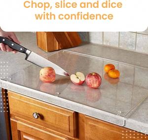 Convenient Modern Transparent Acrylic Multifunctional Cutting Board with Customizable Color Size Logo for <b>Kitchen</b> Use - Product Image 2
