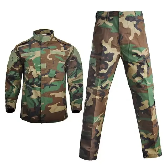 Factory Supply Custom Camo ACU Uniform Breathable Rip-Stop Security Uniforms