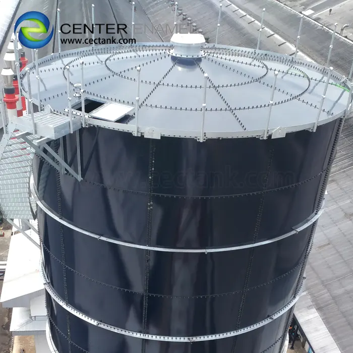 Plantas de Biogas para la producción de energía de animales, depuradora de aguas residuales de plantas de barro con vidrio fundido a tanque de acero