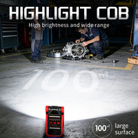 Lampe d'inspection magnétique rotative 3600 mAh pour atelier de réparation automobile et outils de camping