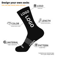 Chaussettes de sport de compression Elite pour la course, le cyclisme aéro, le basketball – Chaussettes de basketball épaisses tricotées mi-mollet OEM