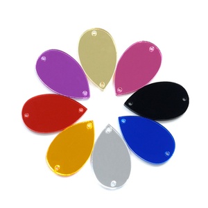 Strass en acrylique OLeeya ultra-brillants, plus de 35 couleurs, à dos plat, effet miroir, à coudre, avec trous, pour vêtements de danse - Product Image 5