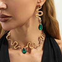 Collier Serpent Tridimensionnel en Métal Style Ins Tendance Européen et Américain pour Femme, Luxe Léger et Niche