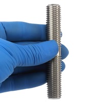 Vis à double extrémité en acier inoxydable 316L avec chanfreinage, vis métriques pour machines et assemblages industriels