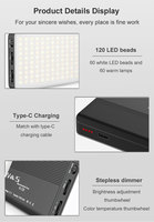 Mamen — éclairage de Studio LED VL120 DSLR, lumière de remplissage Vlog, lumière pour appareil photo, avec filtre de couleur de chaussure froide
