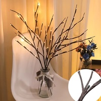 LED-Batteriebetriebene LED-Zweiglichter Warmweiß Künstliche Weidenzweige Vasenfüller für Innenräume Schlafzimmer Feiertagsdekoration