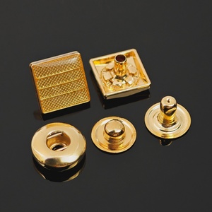 กระดุมเสื้อผ้าผู้ชายแบบสแนป 4 ส่วน ขนาด 12 มม. รูปทรงสี่เหลี่ยม ผลิตจากโลหะผสมสังกะสี  รับทำโลโก้ตามสั่ง  ลดราคาจากโรงงาน - Product Image 6