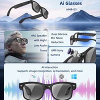 Lunettes intelligentes AIMB-G3 avec matériau PC, capture photo 8 mégapixels, traduction simultanée IA, enregistrement vidéo 1200P, contrôle par application