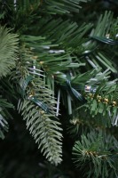 Arbre de Noël en épicéa dense pré-éclairé ZHUOYI avec lumières LED chaudes (8 effets) Matériaux PE/PVC Support en métal