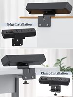 Station d'alimentation industrielle ETL à fixation sur bureau avec USB-C à charge rapide, 3 prises, NFC, ABS, câble rétractable 20W, pour usage hospitalier