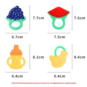 <span class=keywords><strong>Mordedor</strong></span> de silicona al por mayor para bebés, con forma de sandía y biberón, accesorio de toalla para la saliva, para 0-24 meses - Product Image 5