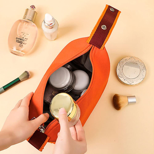 Sac <span class=keywords><strong>de</strong></span> maquillage portable en toile <span class=keywords><strong>de</strong></span> coton Royal Fair avec poignée, couleurs vives, sac <span class=keywords><strong>de</strong></span> transport détachable en lin et chanvre - Product Image 4