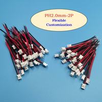 Kabel Harness Kustom OEM/DOM Konektor JST PH2.0 Pitch 2.0mm 100-300MM 2-12 Pin untuk Komputer dan Sepeda Motor
