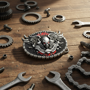 Boucle de ceinture occidentale de luxe, style minimaliste, logo personnalisé, à associer aux jeans, accessoire de haute qualité, ambiance western vintage - Product Image 1