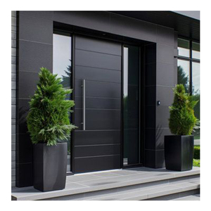 Thiết Kế Mới Hiện Đại Khu Dân Cư Biệt Thự Bên Ngoài Cửa Phía Trước Lối Vào Bằng Thép Không Gỉ Cửa Quay Với Khóa Thông Minh - Product Image 6