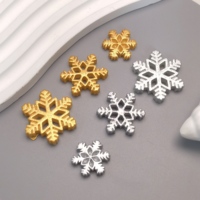 100 PIÈCES Mignonnes Figurines Miniatures Flocons de Neige de Noël à Dos Plat Cabochons pour Scrapbooking, DIY, Accessoires pour Épingles à Cheveux, Décoration et Artisanat