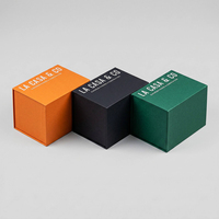 Boîte cadeau rigide magnétique de luxe pour montres et bijoux, en papier orange spécial de qualité supérieure, avec logo personnalisé, vente en gros, avec doublure en éponge
