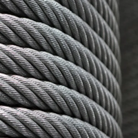 6x36 Galvanizli Çelik Halat 30mm - 40mm Çapında Yüksek Çekme Dayanımlı Kaldırma Halatı Satılık