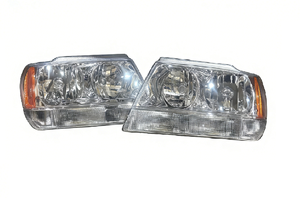 Faro Delantero Halógeno de Repuesto para <span class=keywords><strong>Jeep</strong></span> <span class=keywords><strong>Grand</strong></span> <span class=keywords><strong>Cherokee</strong></span> 1999 <span class=keywords><strong>2000</strong></span> 2001 2002 2003 Par Izquierdo y Derecho - Product Image 4
