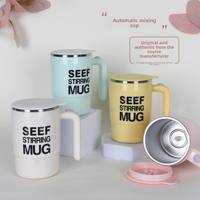 Mug à café auto-mélangeur en acier inoxydable 304 avec agitateur magnétique, personnalisable pour le bureau, la salle de sport, la maison, le camping