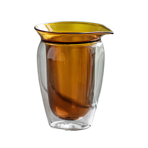 Taza de vidrio de doble pared, dispensador de té resistente al calor y engrosado para set de preparación de té - Product Image 5